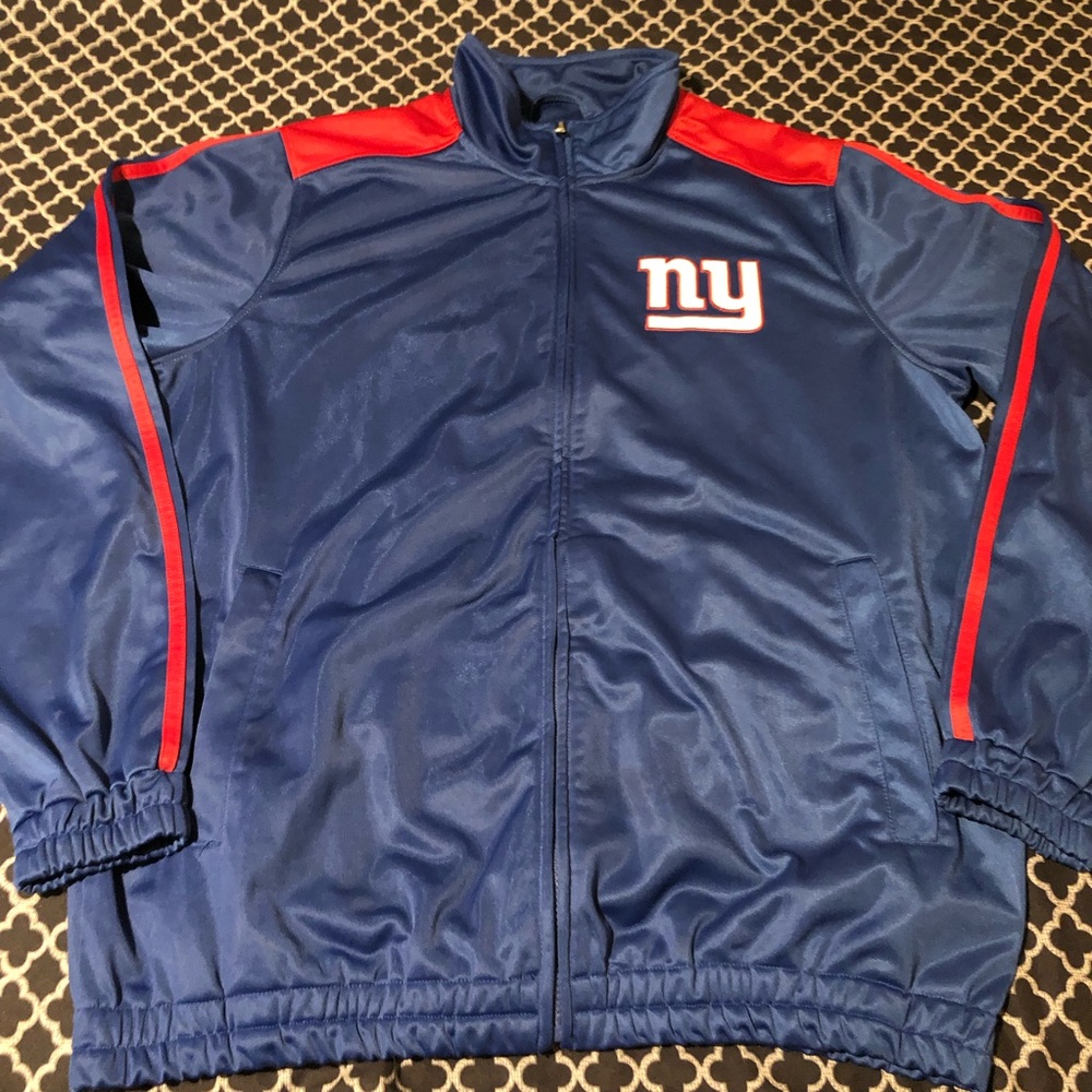 NFL New York Giants Full Zip Jacket Mens Large Football Blue Red X11